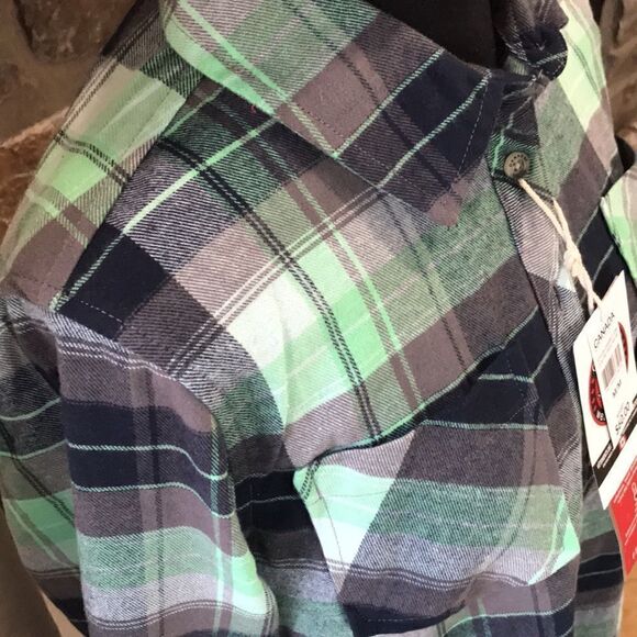 NWT Canada Weathergear, Women's Button-Down, 2 Pockets, Plaid, M, Multi-Color - Picture 3 of 9